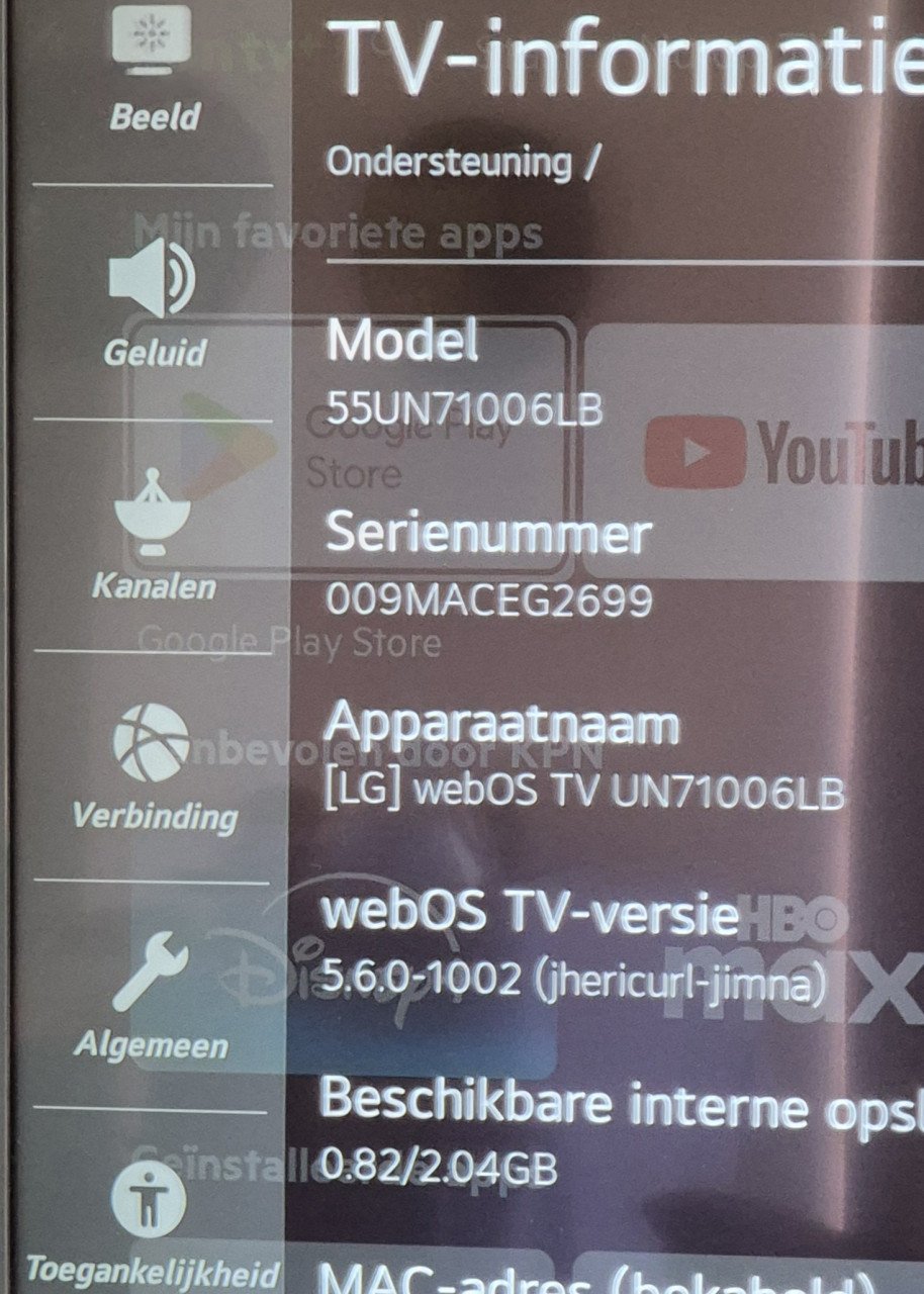 Prima LG 55 inch smart televisie