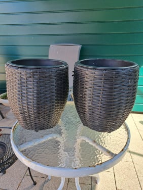 2 x bloembakken met binnenpot