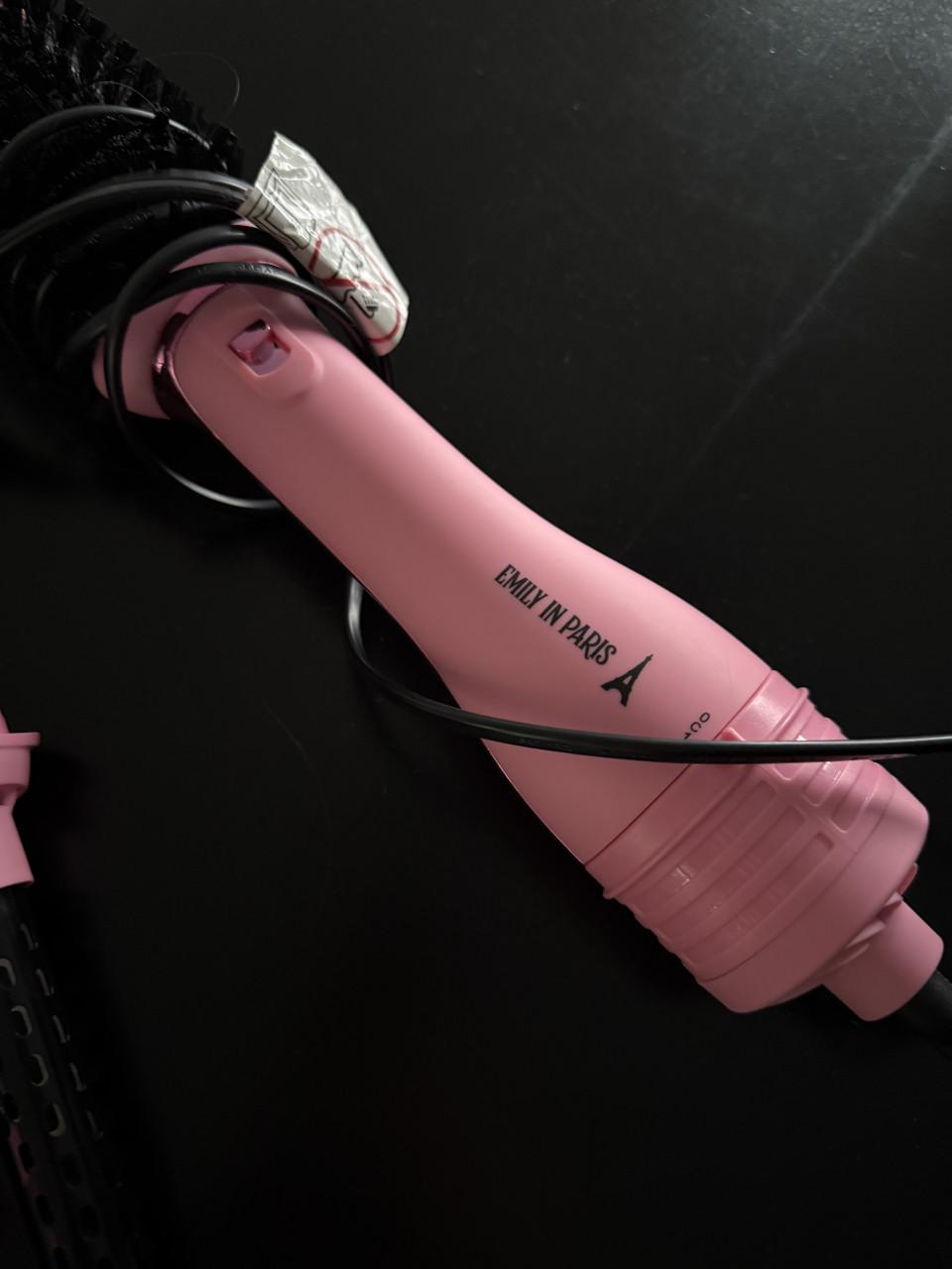 Föhn borstel krultang Emily in paris roze met zwart