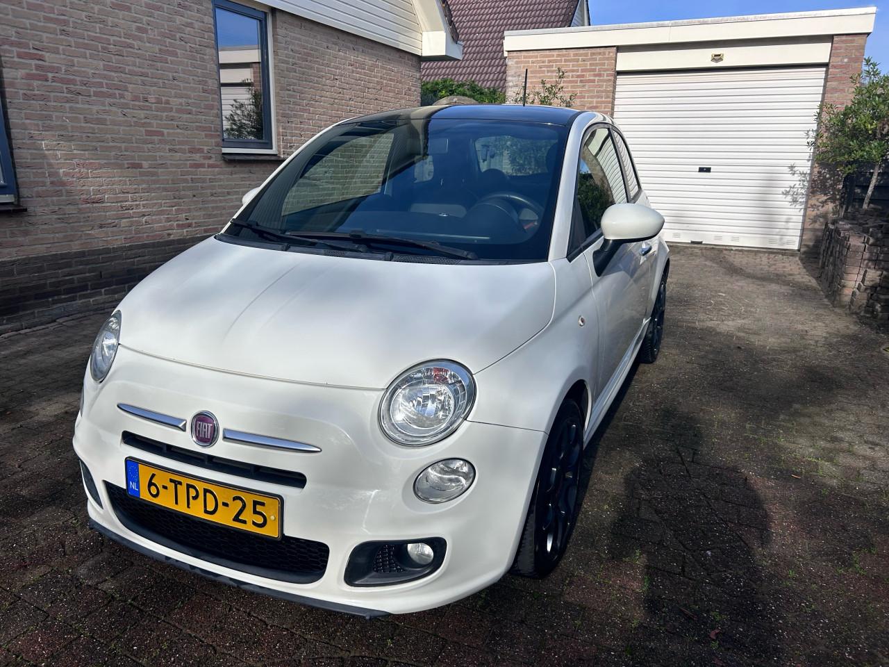 Fiat 500 0.9 80pk Twinair Turbo 2014 Wit, dealer onderhouden