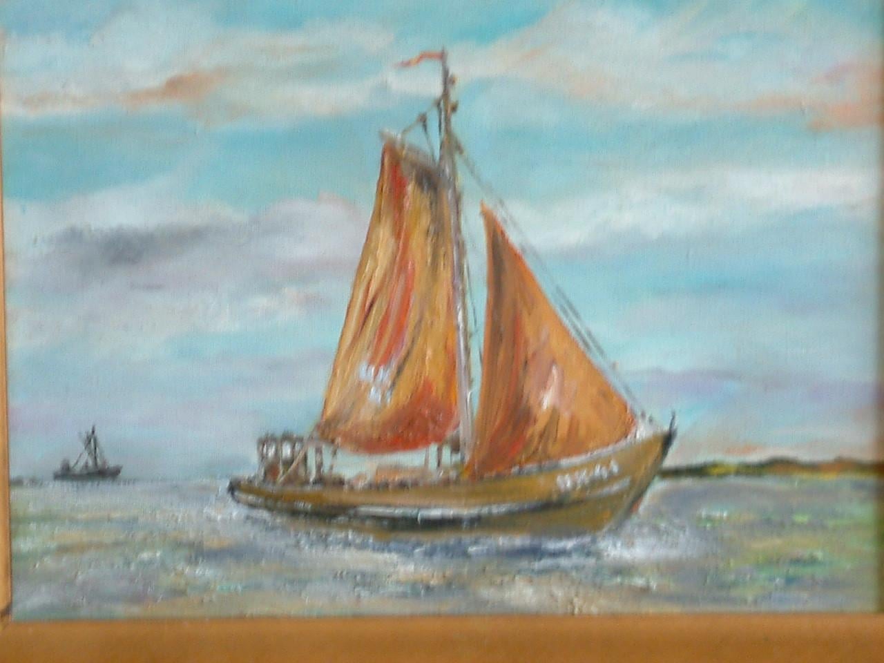 Div schilderijen van oude visserij