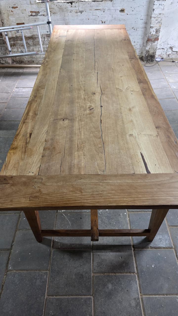 300 cm lange oude boerentafel/ kloostertafel