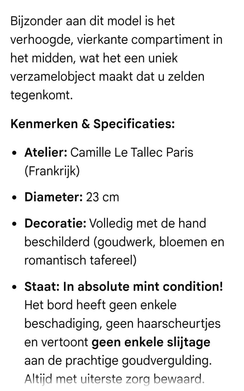 Uniek: bordje. Verzamel item.