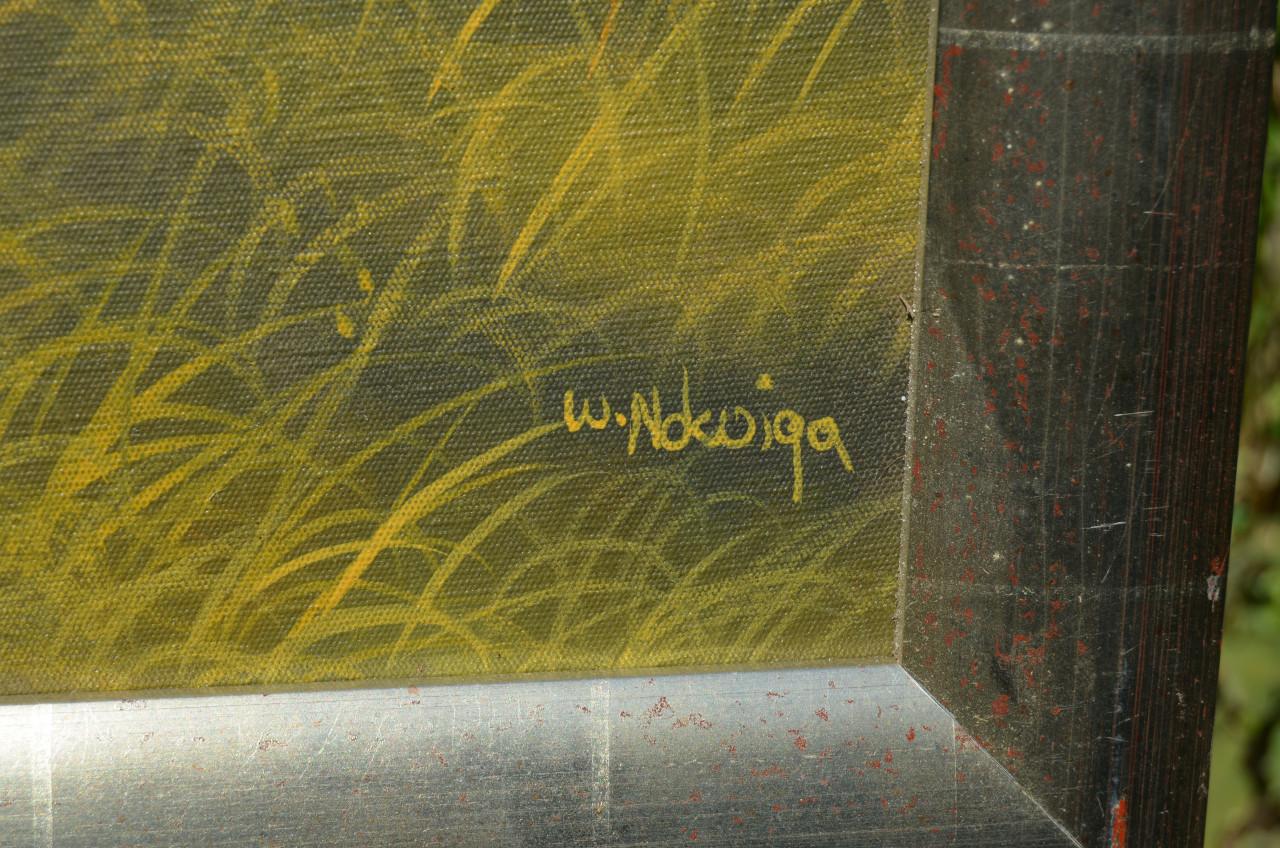 Prachtig acrylverf Wycliffe Ndwiga Keniaans kunstenaar (2)