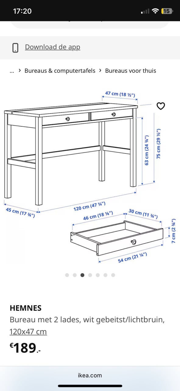 Ikea hemnes bureau