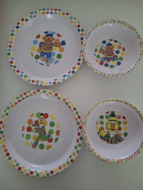 4 x bordje Bert en Ernie