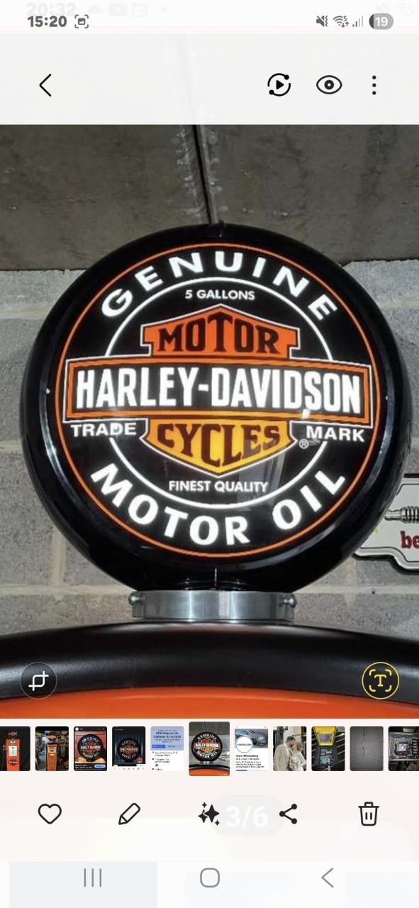 Gezocht benzinepomp globe harley davidson