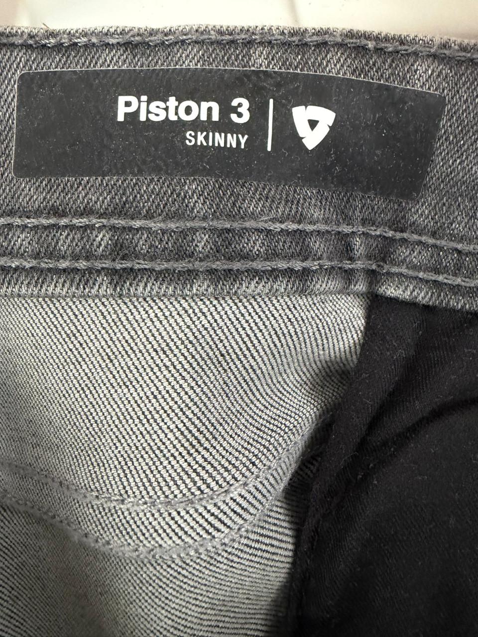 REV'IT! Piston 3 SK Grijs. Revit Skinny MotorJeans