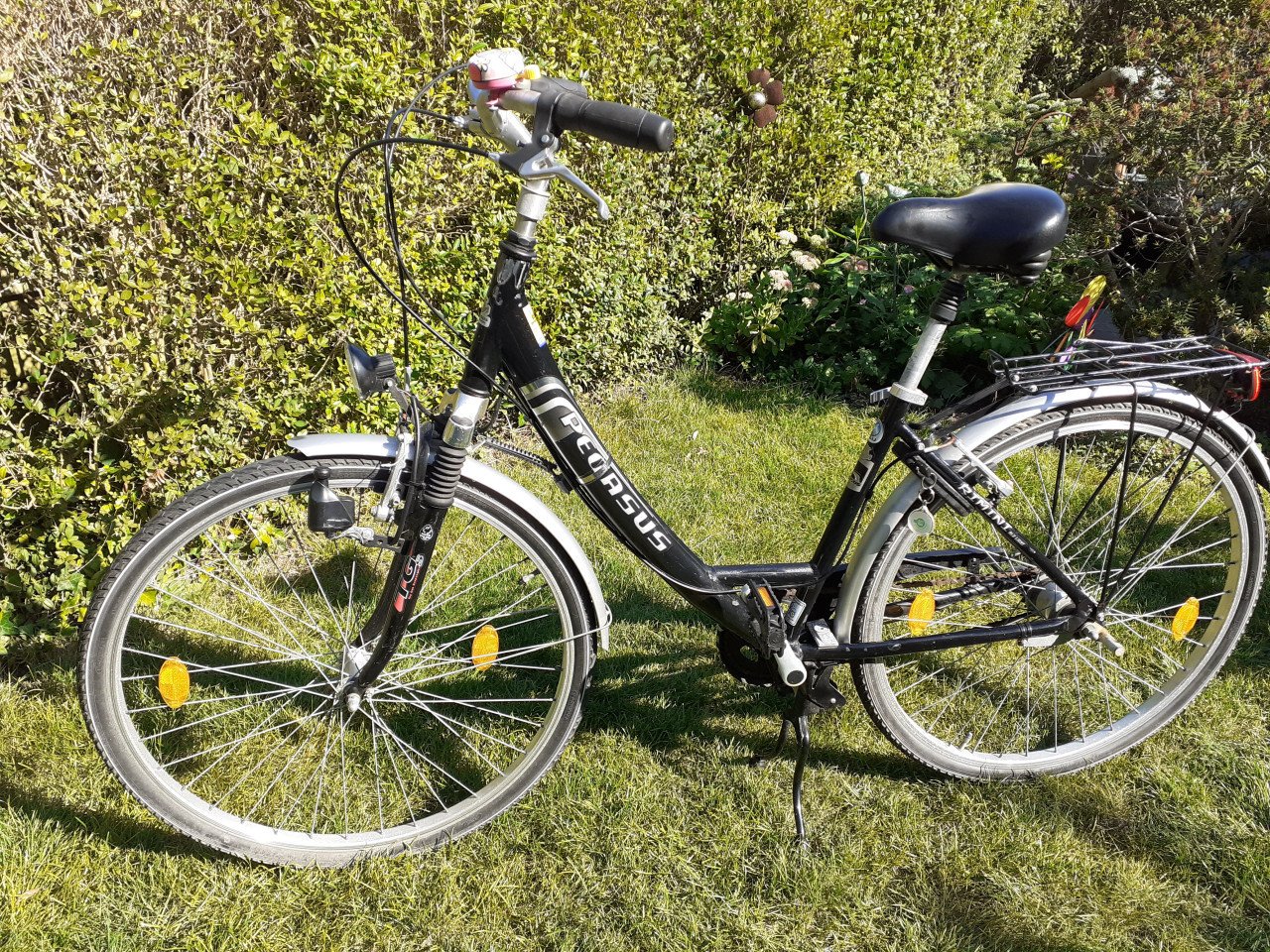 Oerdegelijke damesfiets, merk Pegasus (Duits)