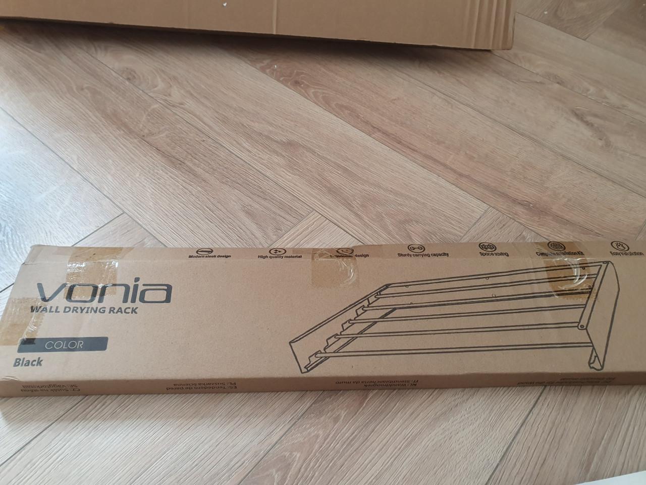 Vonia wanddroogrek zwart — zo goed als nieuw | inklapbaar