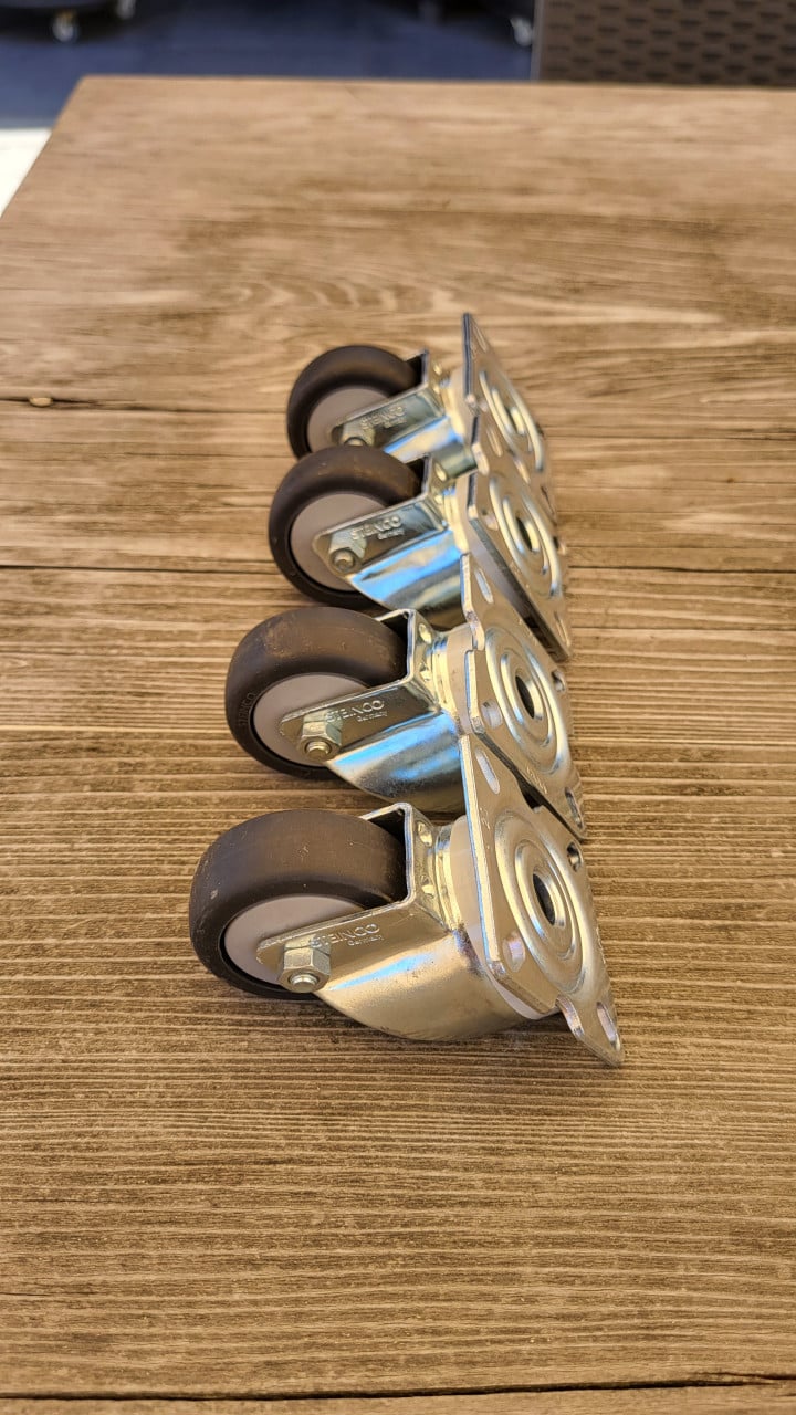 Zwenkwiel 50 mm met montageplaat (nieuw), merk Steinco