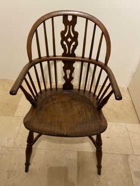 Antieke Windsor eetkamerstoelen