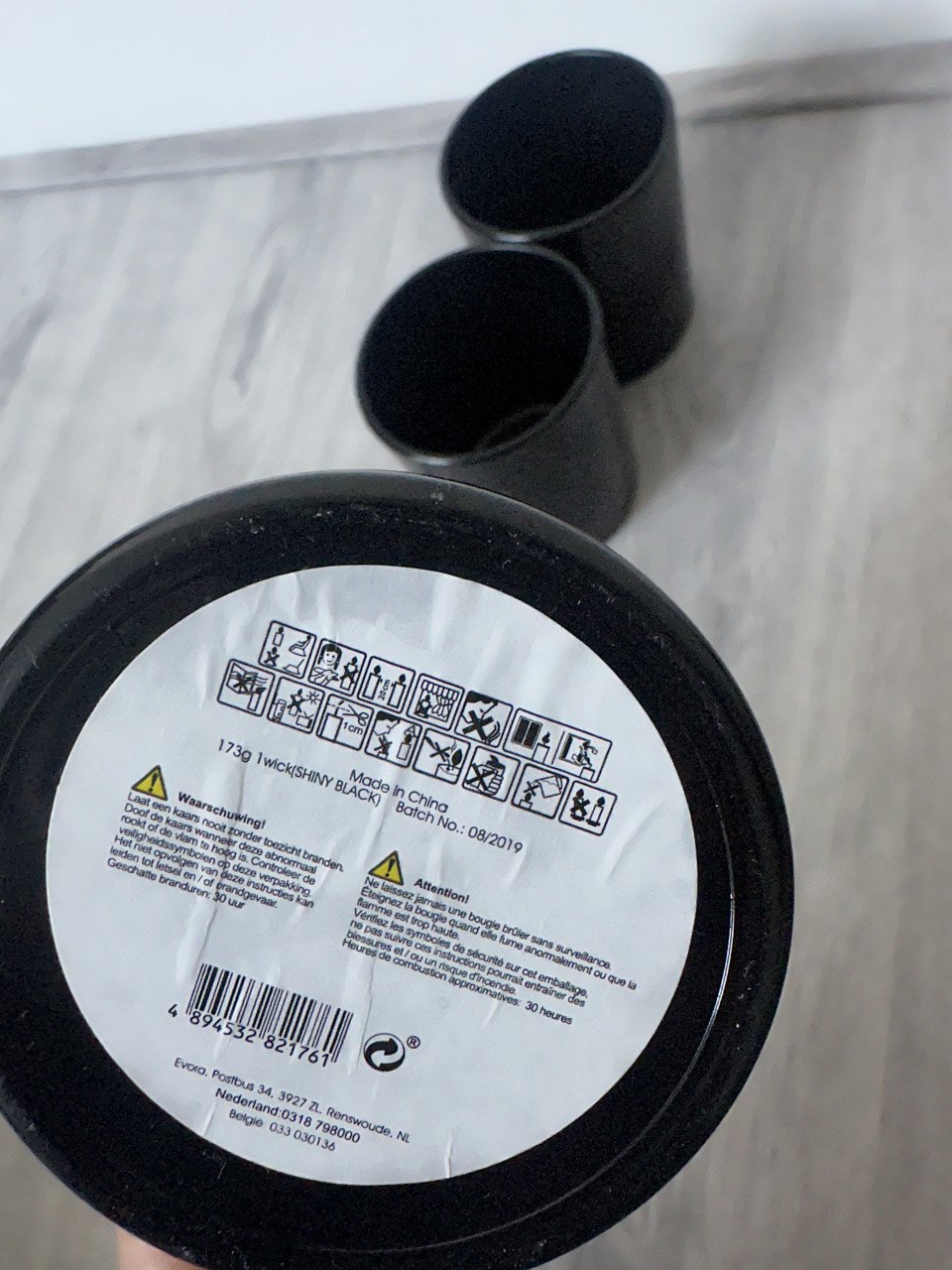 3 zwarte kaarsenhouders