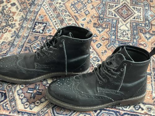 Zwart leren brogues hoog 1x gedragen Merk Red Tape Maat 44,5 UK10
