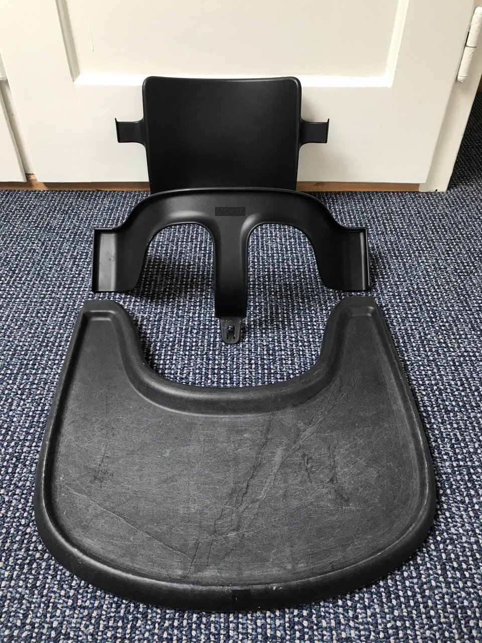 Stokke/ Tripptrapp stoelverkleiner + eet/ speelbaar zwart