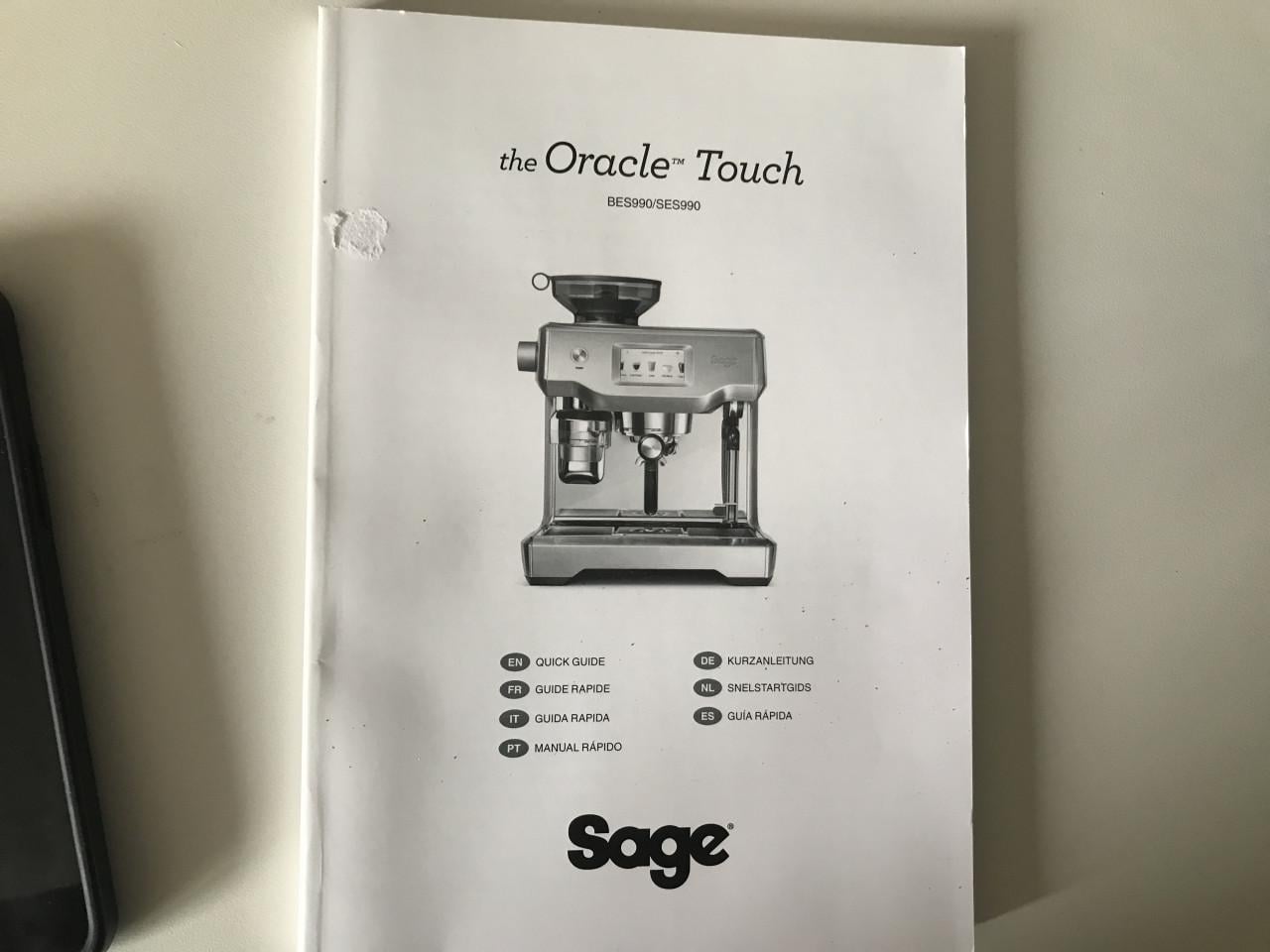 Sage Oracle touch koffiemachine
