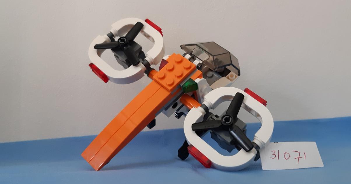 LEGO Creator 31071:Droneverkenner of moerasboot (hovercraft) of propeller