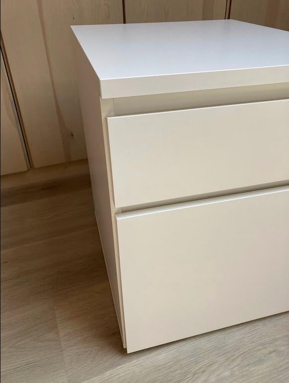 Ikea MALM ladeblok/nachtkastje wit