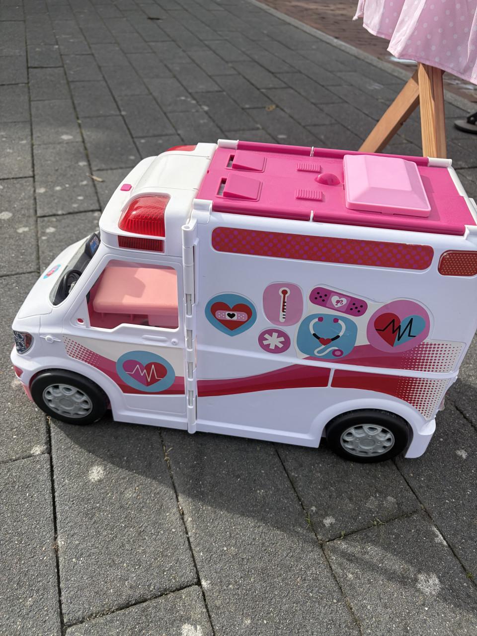 Barbie ambulance.