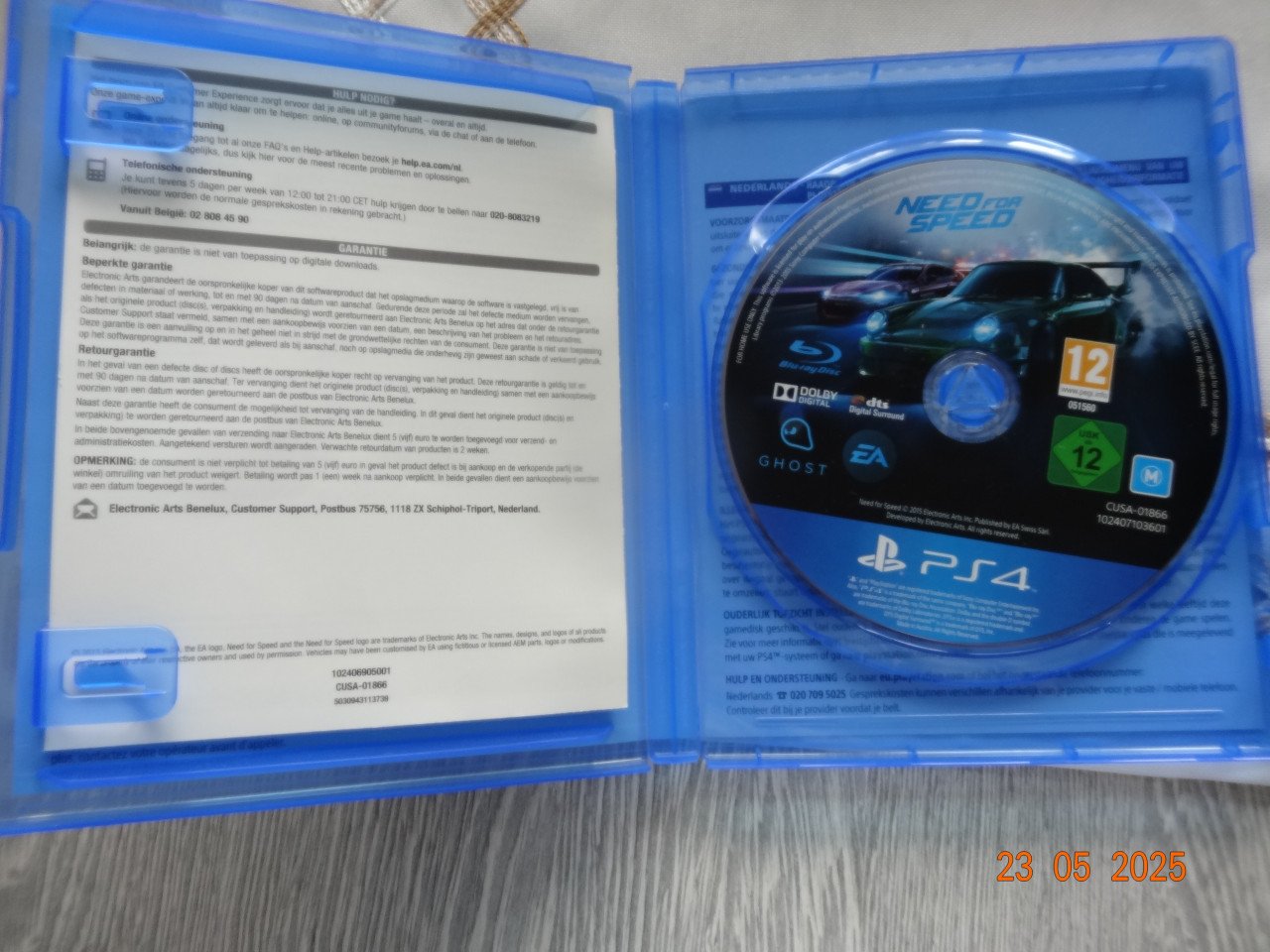 Goed werkend PS4 game Need for speed , geen kras