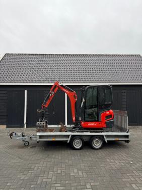 Nette complete set, Kubota KX019-4, Sorteergrijper,Aanhanger