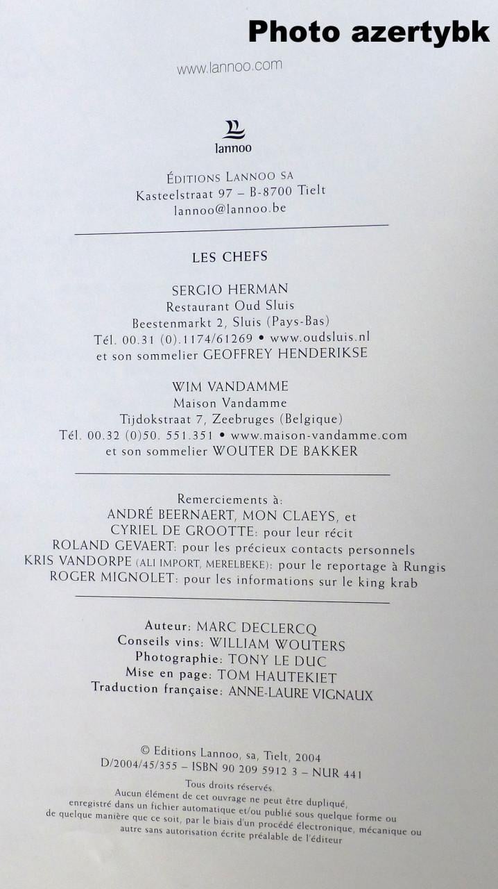 Sergio Herman - Poisson & vin: Combinaisons créatives