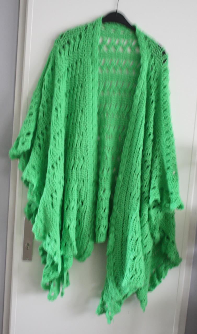 Gehaakte groene  omslagdoek