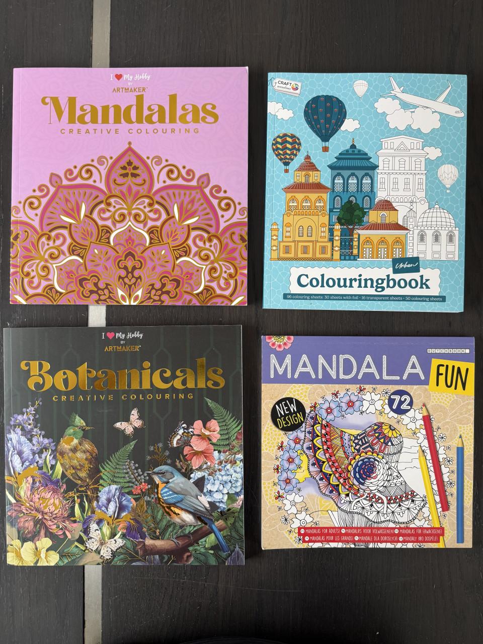 4 nieuwe kleurboeken o.a. mandala