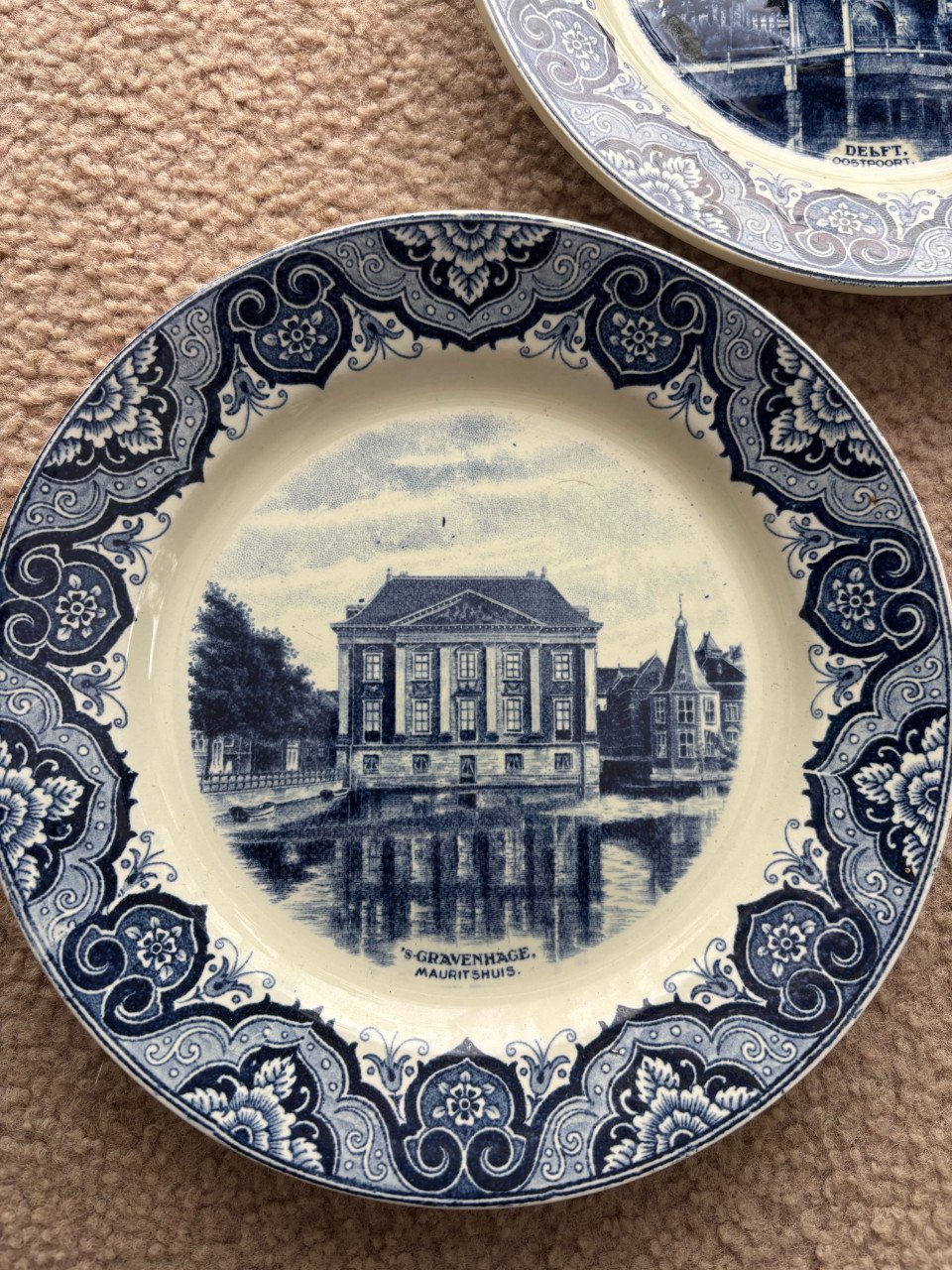 3 Delftsblauwe borden om op te hangen