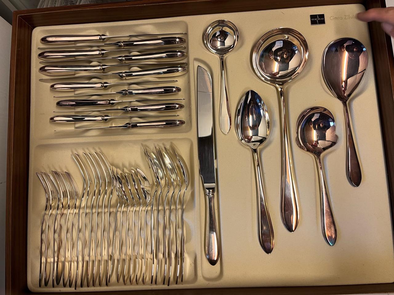 GERO Zilvium 100 bestek cassette 6 personen