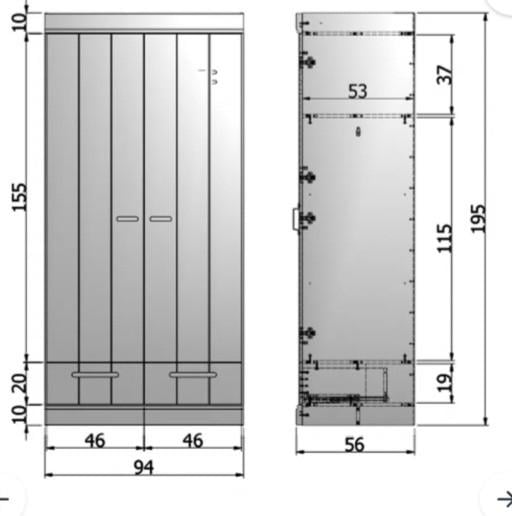 Grenen kledingkast Woood Connect