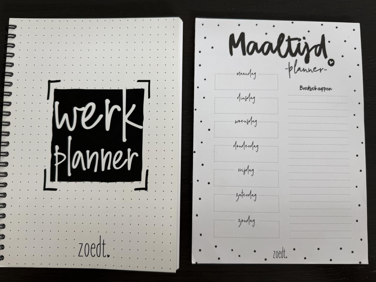 Werkplannen en Maaltijdplanner van merk Zoedt