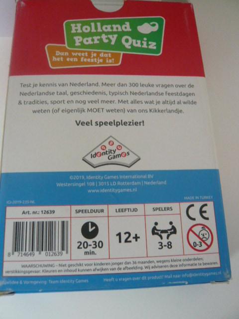 NIEUW!! HOLLAND PARTY QUI KAARTSPEL 12+