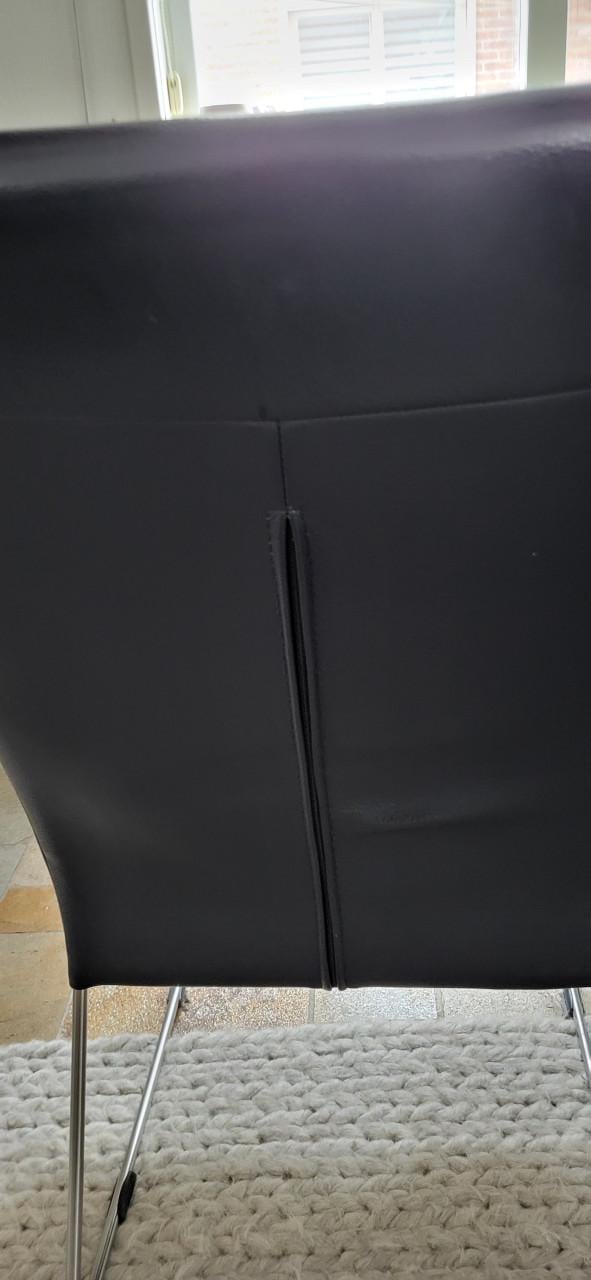 6 eetkamerstoelen, leer
