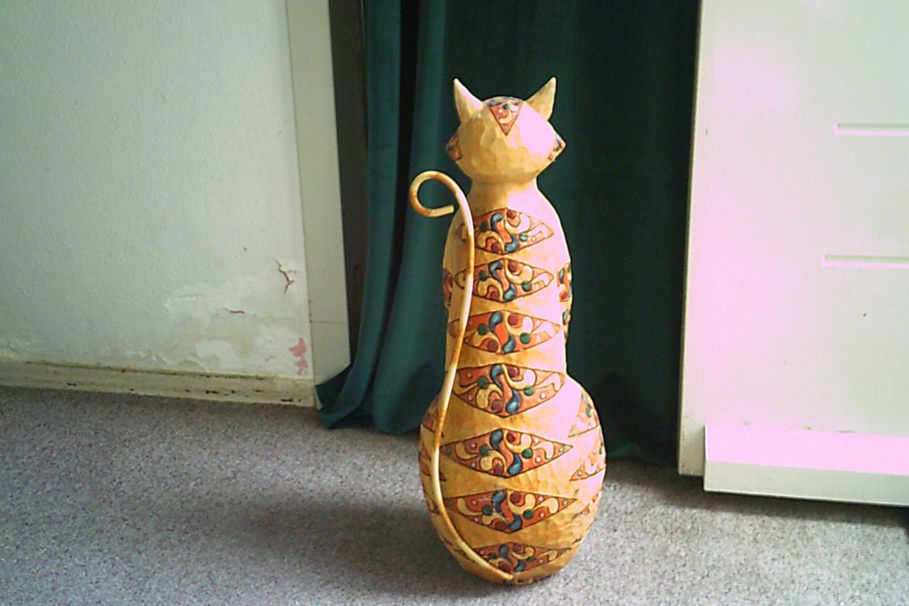 GROTE zittende kat van kunstenaar Jim Shore