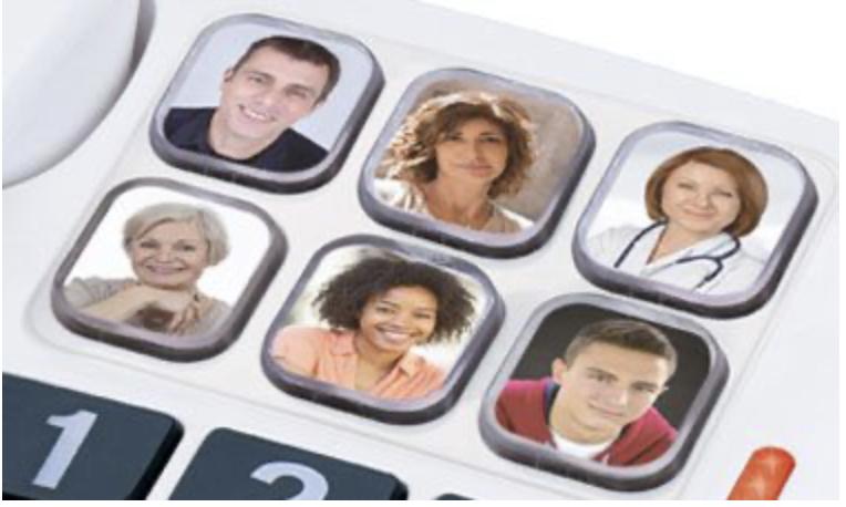 Senioren telefoon Alcatel TMAX10 met 6 grote fototoetsen en vaste lijn