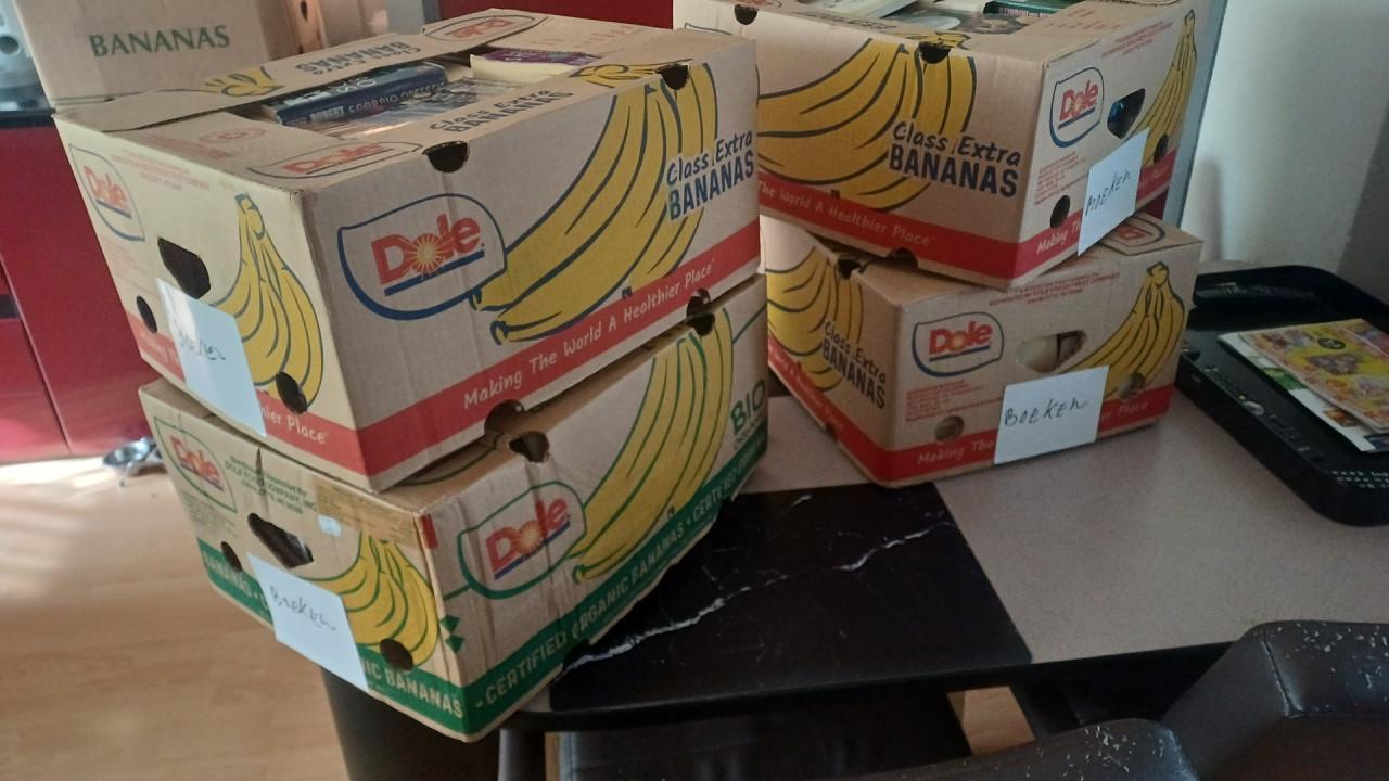 5 Bananendozen boeken te koop