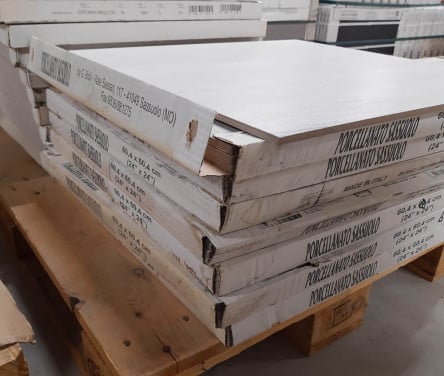 3030-306 Natuursteenlook tegels, 60x60cm, grijs/wit, van €68,90 per m² voor