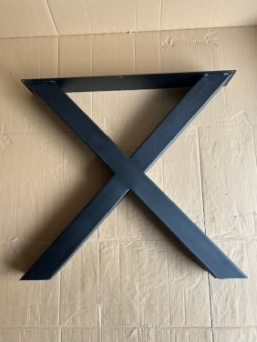 Zwart stalen matrix tafelpoten (2x)