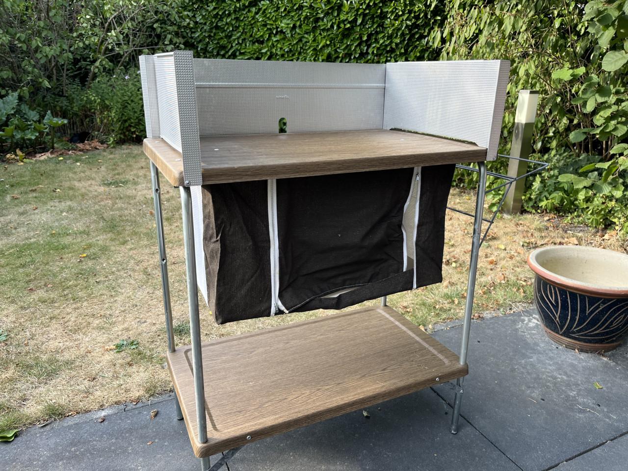 Opklapbaar camping keuken tafeltje
