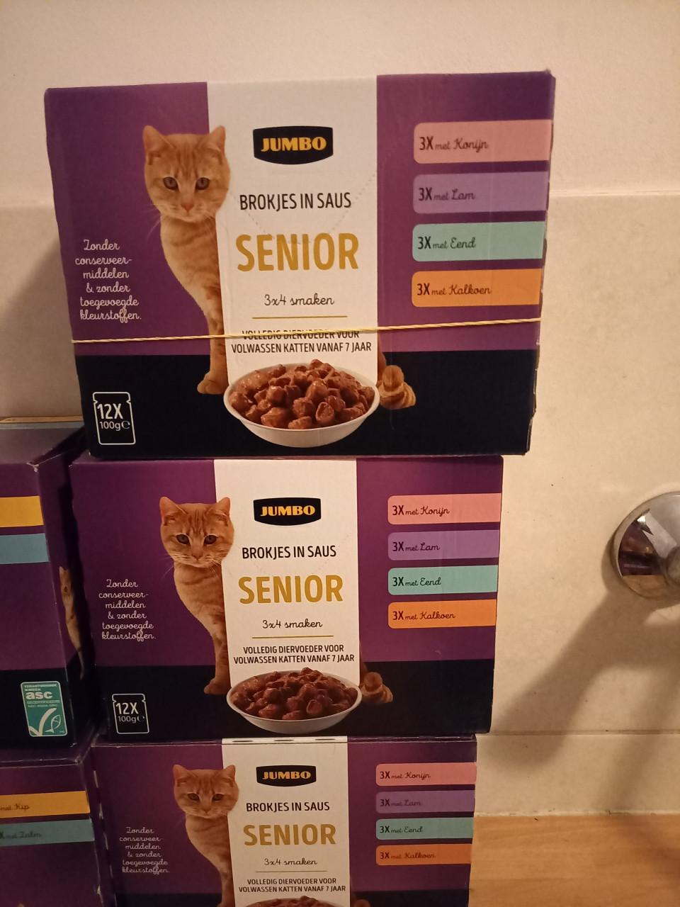 6 dozen zakjes kattenvoer