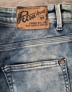 Petrol jeans short S