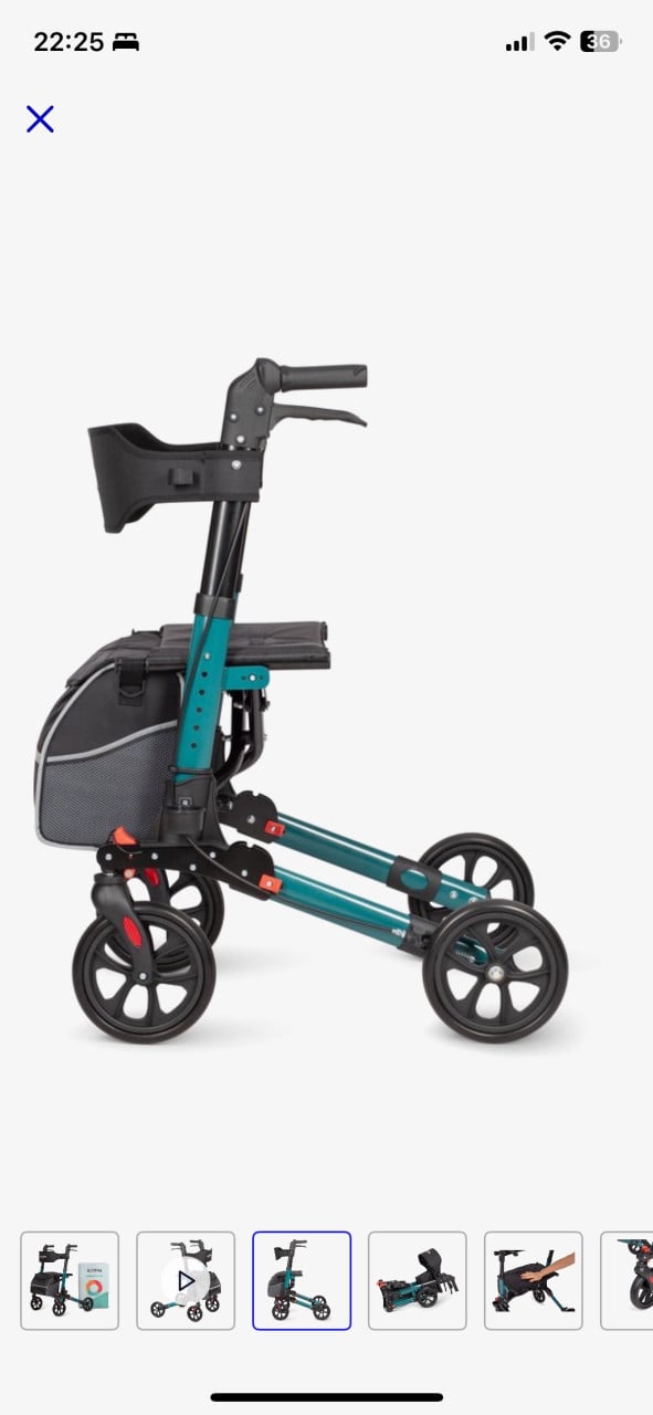 Als nieuw - Rollator - Rovera Mobility, dubbel op ouwbaar