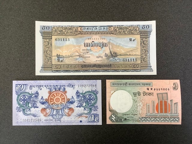 Setje bankbiljetten UNC.