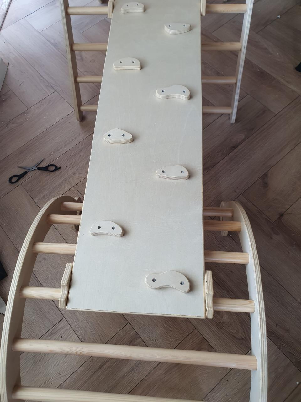 Oemmie 3-delig Montessori Klimrek | Klimdriehoek + Klimboog + Balansbord