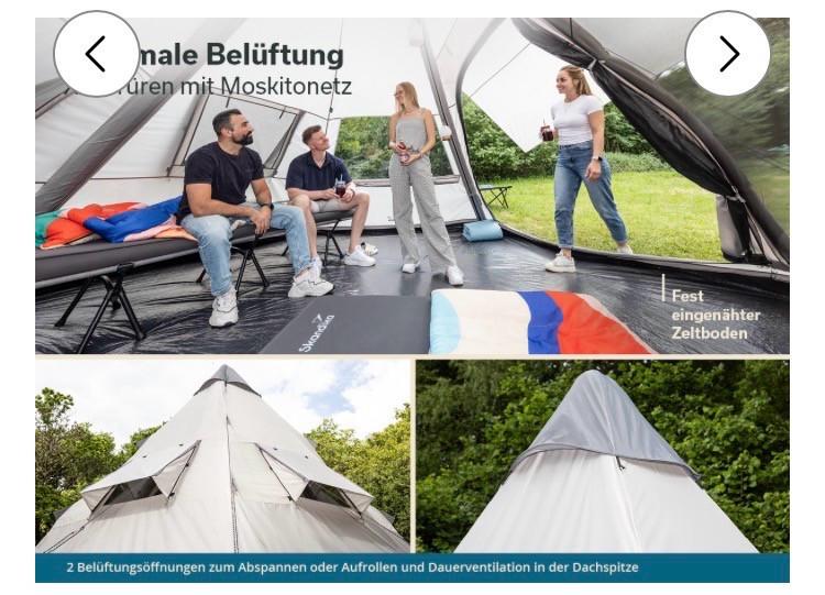 Skandika tipi tent hetta 460 bell air