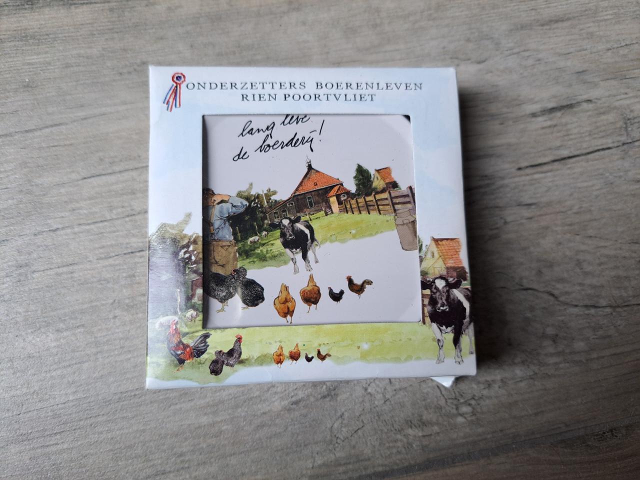Onderzetters boerenleven Rien Poortvliet