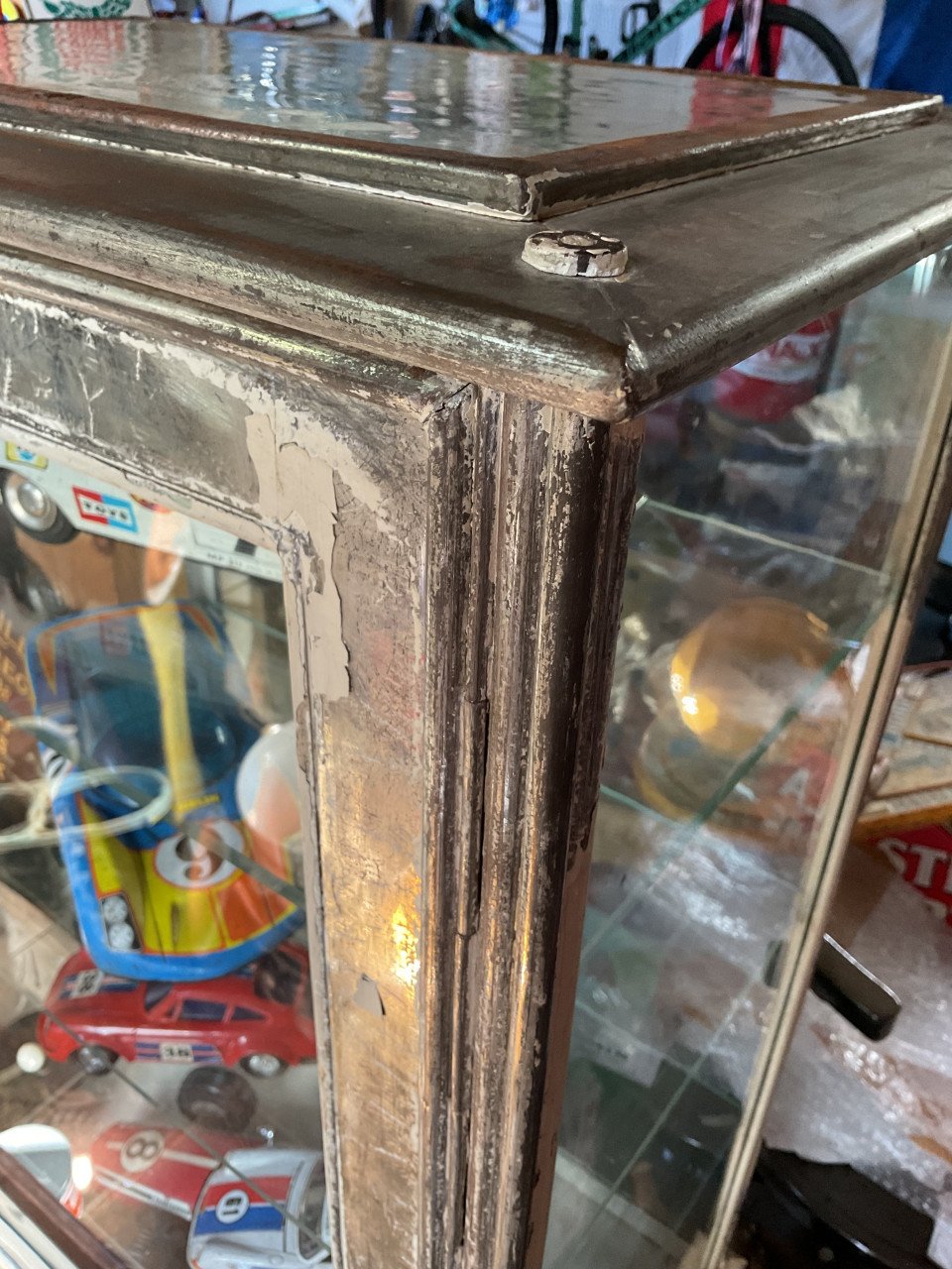 Vintage metalen vitrinekast ( dokterskast )