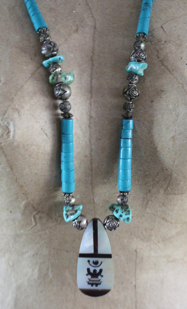 Turqoise  ketting met hanger