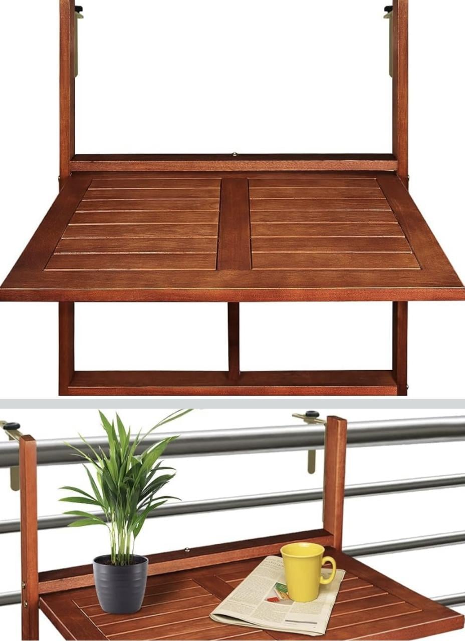 Nieuwe hardhouten inklapbare balkontafel